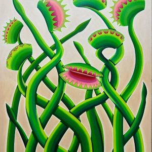 “Venus Flytap” - Acrylic on canvas, 104 x 84 cm including frame, 2026