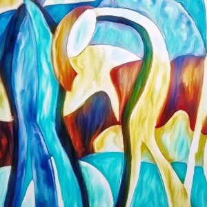 „Head banging, humane 2 “– Oil on Canvas, 60x40 cm/ 24x16 inches, 2022
