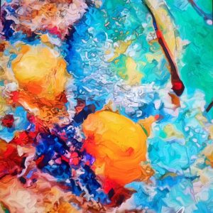 “Fruits of the jungle” - Oil on Canvas, 60x40 cm/ 24x16 inches, 2023